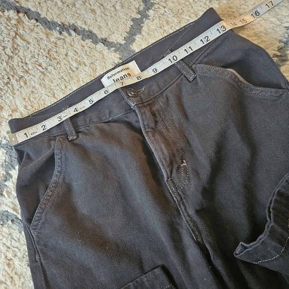 Reformation Soft Cotton Cargo Style Straight Leg Pant Size 25 - Picture 4 of 7